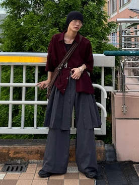 「アイテム（ニットキャップ/ビーニー）」を使った、くま🧸さん（メンズ・174cm・20代）の夏コーディネート