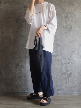 「RAGEBLUE（レイジブルー）のアイテム（デニムパンツ）」を使った、くま🧸さん（メンズ・174cm）の夏コーディネート