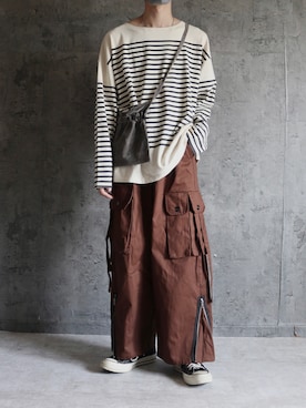 「RAGEBLUE（レイジブルー）のアイテム（Tシャツ/カットソー）」を使った、くま🧸さん（メンズ・174cm）の夏コーディネート