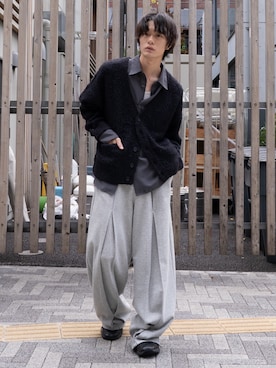 「アイテム（スウェットパンツ）」を使った、くま🧸さん（メンズ・174cm）の秋コーディネート