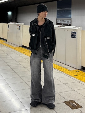 「アイテム（キーホルダー）」を使った、くま🧸さん（メンズ・174cm・20代）の秋コーディネート