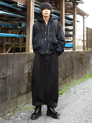「Dr. Martens(ドクターマーチン)のDr. Martens/ドクターマーチン 1460 HARNESS 8 ホール ブーツ 41388001(ブーツ)」を使った、くま🧸さん(メンズ・174cm)の秋コーディネート