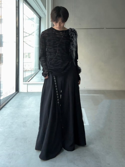 MAISON SPECIAL 20mm幅アイレットレザーロングベルト MAISON SPECIAL ベルト 「UNISEX」20mm Width Eyelet Leather