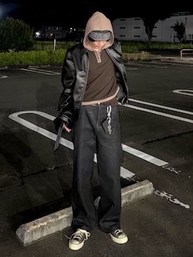 「CA4LA（カシラ）のアイテム（帽子）」を使った、くま🧸さん（メンズ・174cm）の秋コーディネート