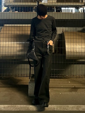「CLEL（クレイル）のアイテム（パンツ）」を使った、くま🧸さん（メンズ・174cm）の秋コーディネート