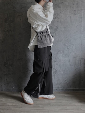 「BROKEN BASE（ブロークンベース）のアイテム（ブルゾン）」を使った、くま🧸さん（メンズ・174cm）の冬コーディネート
