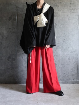 「Lui's（ルイス）のアイテム（サンダル）」を使った、くま🧸さん（メンズ・174cm）の秋コーディネート