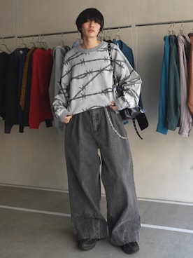 「リバーシブル」｜「アイテム（スニーカー）」を使った、くま🧸さん（メンズ・174cm）の冬コーディネート