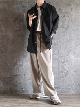 「Lui's（ルイス）のナローベルト（ベルト）」を使った、くま🧸さん（メンズ・174cm）の夏コーディネート