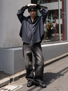「アイテム（パーカー）」を使った、くま🧸さん（メンズ・174cm）の夏コーディネート
