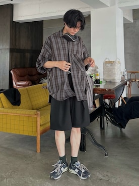 「ASCLO（エジュクロ）のアイテム」を使った、くま🧸さん（メンズ・174cm）の夏コーディネート