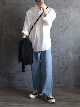 「DEVICE（デバイス）のアイテム（バッグ）」を使った、くま🧸さん（メンズ・174cm）の春コーディネート