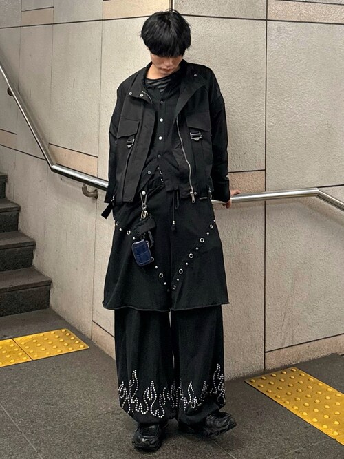 「tk.TAKEO KIKUCHI（ティーケータケオキクチ）のK’PJT by AOI 『Lightweight Pants』（その他パンツ）」を使った、くま🧸さん（メンズ・174cm）の春コーディネート