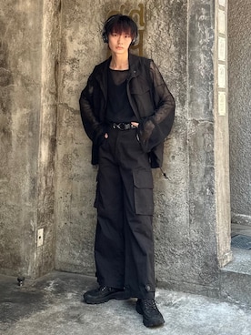 「Utusiyo（ウツシヨ）のアイテム（トップス）」を使った、くま🧸さん（メンズ・174cm）の夏コーディネート