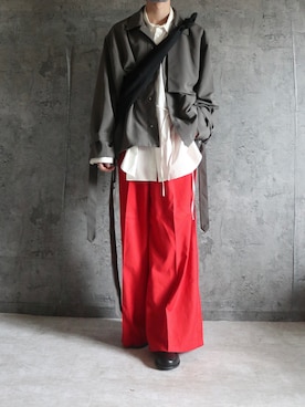 「LiNoH（リノー）のアイテム（ブーツ）」を使った、くま🧸さん（メンズ・174cm）の秋コーディネート