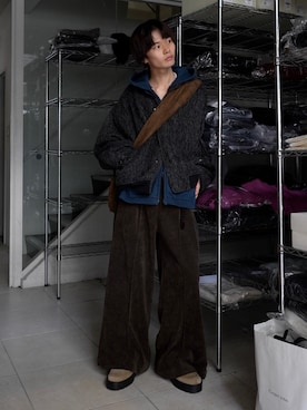 「アイテム（MA-1）」を使った、くま🧸さん（メンズ・174cm）の秋コーディネート
