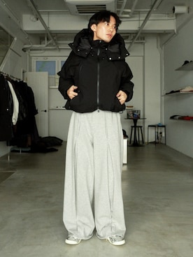 「アイテム（ダウンジャケット/コート）」を使った、くま🧸さん（メンズ・174cm）の秋コーディネート