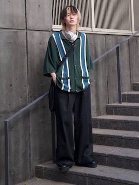 「CASPER JOHN（キャスパージョン）のアイテム（ドレスシューズ）」を使った、くま🧸さん（メンズ・174cm）の春コーディネート