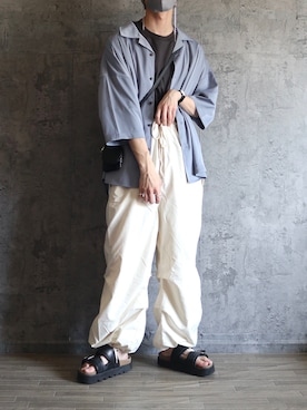 「GLOSTER（グロスター）のアイテム」を使った、くま🧸さん（メンズ・174cm）の春コーディネート