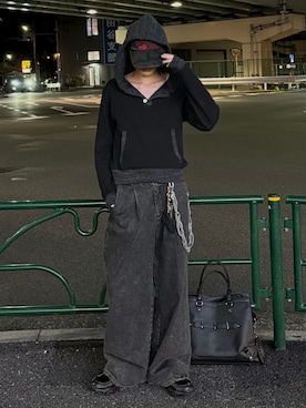 「アイテム（ボストンバッグ）」を使った、くま🧸さん（メンズ・174cm）の秋コーディネート