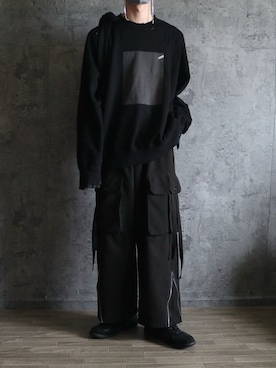 「stein（シュタイン）のアイテム（スウェット）」を使った、くま🧸さん（メンズ・174cm）の春コーディネート