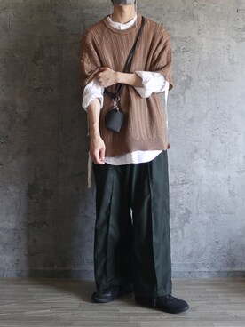 「FREAK'S STORE（フリークスストア）のアイテム（バッグ）」を使った、くま🧸さん（メンズ・174cm）の春コーディネート