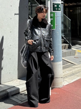 「アイテム（ブルゾン）」を使った、くま🧸さん（メンズ・174cm）の秋コーディネート