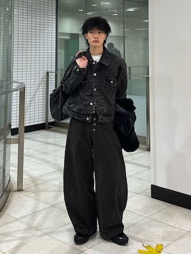 「アイテム（ボストンバッグ）」を使った、くま🧸さん（メンズ・174cm）の冬コーディネート