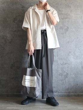 「FACTOTUM（ファクトタム）のアイテム（アクセサリー）」を使った、くま🧸さん（メンズ・174cm）の春コーディネート