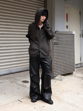 「アイテム（パーカー）」を使った、くま🧸さん（メンズ・174cm）の夏コーディネート