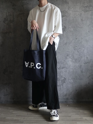 夏のコーデに! A.P.C シンプル キャンバス お洒落 トートバッグ A.P.C. 24春夏モデル アーペーセー レディース RECUPERATION