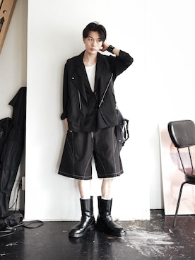 「無印良品（ムジルシリョウヒン）のアイテム」を使った、くま🧸さん（メンズ・174cm）の夏コーディネート