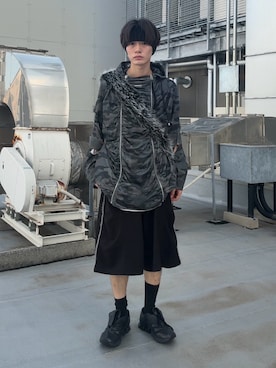 「アイテム（パーカー）」を使った、くま🧸さん（メンズ・174cm・20代）の夏コーディネート