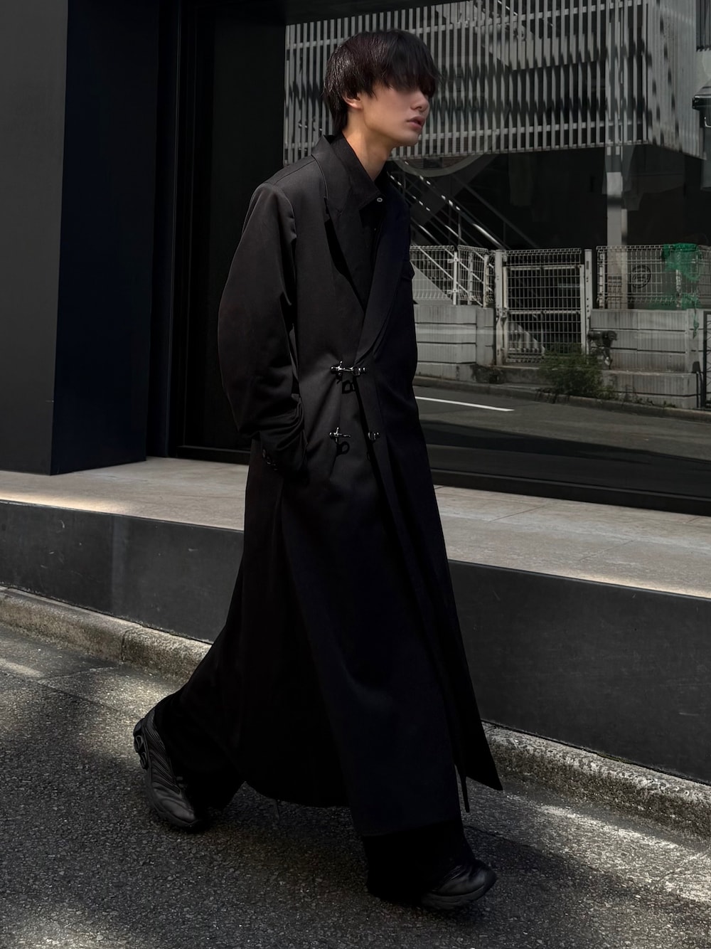 CLEL】プライムTR ダブルラペルコート サイズM ブラック 【完売品