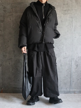 「RAGEBLUE（レイジブルー）のアイテム（カーゴパンツ）」を使った、くま🧸さん（メンズ・174cm）の冬コーディネート