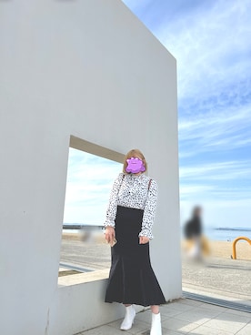 「海」｜「アイテム（ブーツ）」を使った、🦋さん（レディース・153cm）の春コーディネート