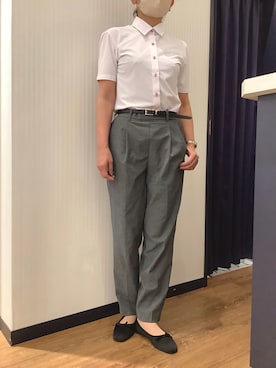 「ピンクシャツ」｜BRICK HOUSE by Tokyo Shirts 浜松市野イオンモール店さん（レディース・155cm）の夏コーディネート