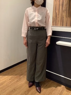 「Pitta Re:)（ピッタリ）のアイテム（シャツ/ブラウス、オレンジ系）」を使った、BRICK HOUSE by Tokyo Shirts 浜松市野イオンモール店さん（レディース・155cm）の夏コーディネート