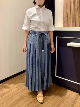 「東京シャツ」｜BRICK HOUSE by Tokyo Shirts 浜松市野イオンモール店さん（レディース・155cm）の春コーディネート