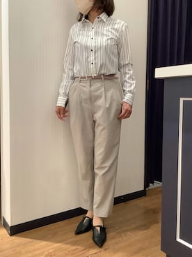 「アイテム（ビジネスシャツ）」を使った、BRICK HOUSE by Tokyo Shirts 浜松市野イオンモール店さん（レディース・155cm）の秋コーディネート