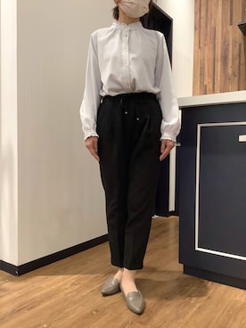 「TOKYO SHIRTS（トウキョウシャツ）のアイテム（シャツ/ブラウス）」を使った、BRICK HOUSE by Tokyo Shirts 浜松市野イオンモール店さん（レディース・155cm）の春コーディネート