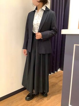 「アイテム（ビジネスシャツ）」を使った、BRICK HOUSE by Tokyo Shirts 浜松市野イオンモール店さん（レディース・155cm）の秋コーディネート