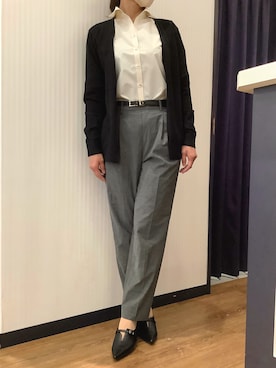 「アイテム（ビジネスシャツ）」を使った、BRICK HOUSE by Tokyo Shirts 浜松市野イオンモール店さん（レディース・155cm）の夏コーディネート