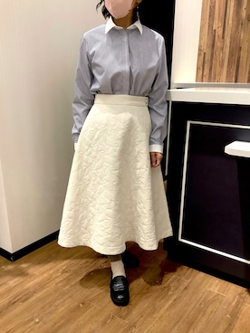 「アイテム（ビジネスシャツ）」を使った、BRICK HOUSE by Tokyo Shirts 浜松市野イオンモール店さん（レディース・155cm）の冬コーディネート