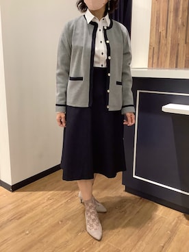 「アイテム（ビジネスシャツ）」を使った、BRICK HOUSE by Tokyo Shirts 浜松市野イオンモール店さん（レディース・155cm）の秋コーディネート