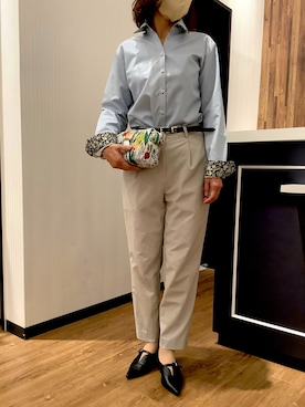 「アイテム（ポーチ）」を使った、BRICK HOUSE by Tokyo Shirts 浜松市野イオンモール店さん（レディース・155cm）の秋コーディネート