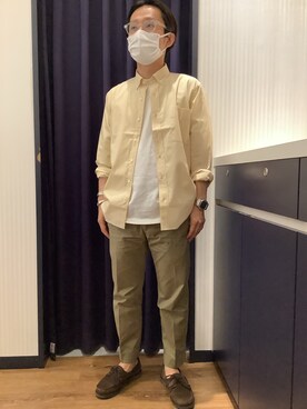 「ノーアイロン」｜BRICK HOUSE by Tokyo Shirts 浜松市野イオンモール店さん（メンズ・162cm）の春コーディネート