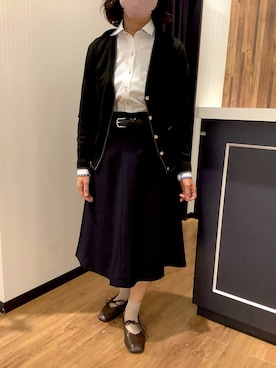 「アイテム（ビジネスシャツ）」を使った、BRICK HOUSE by Tokyo Shirts 浜松市野イオンモール店さん（レディース・155cm）の秋コーディネート
