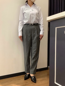 「アイテム（ビジネスシャツ）」を使った、BRICK HOUSE by Tokyo Shirts 浜松市野イオンモール店さん（レディース・155cm）の夏コーディネート