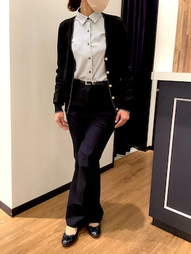 「アイテム（ビジネスシャツ）」を使った、BRICK HOUSE by Tokyo Shirts 浜松市野イオンモール店さん（レディース・155cm）の秋コーディネート